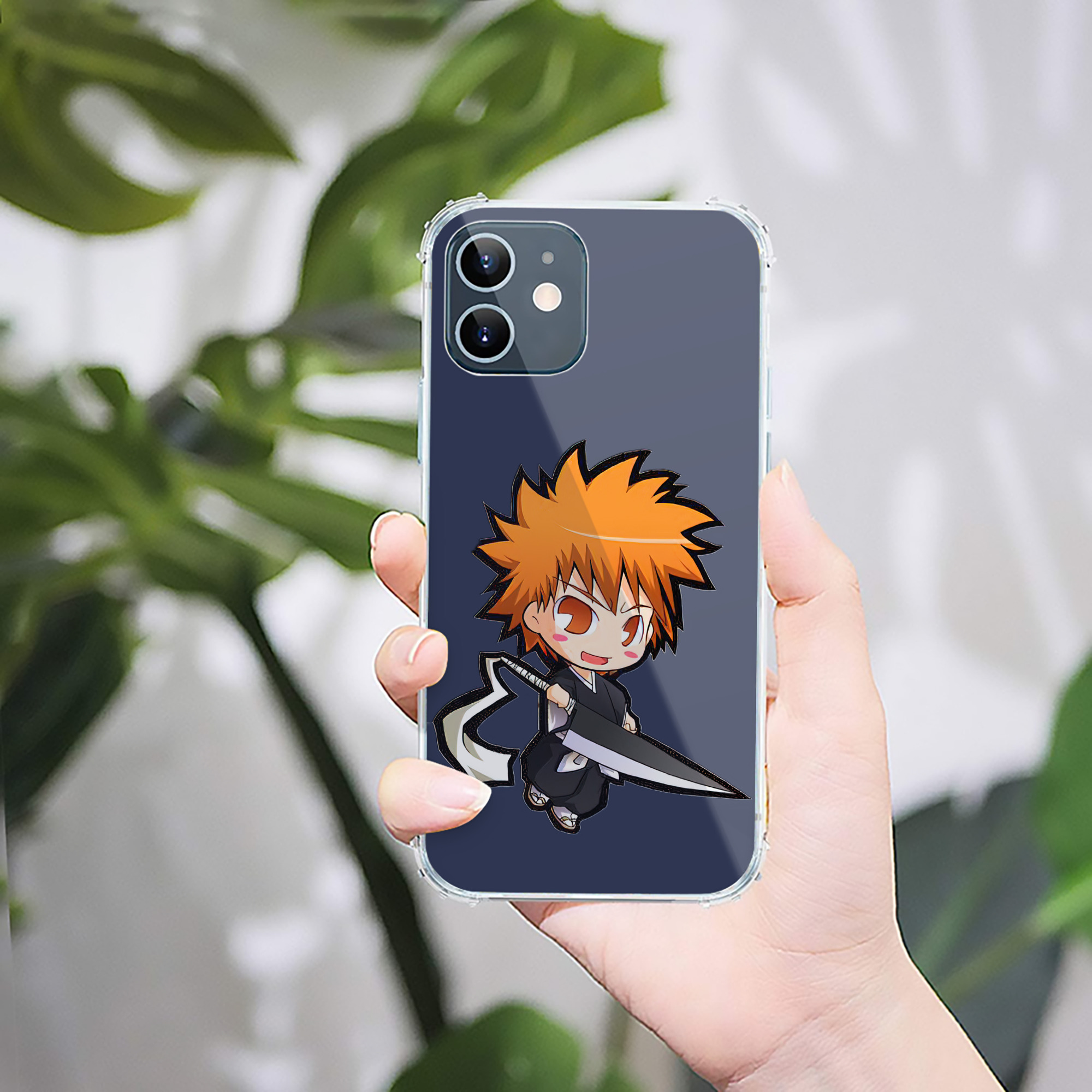 （画像用） ブリーチ 黒崎一護（くろさき いちご）BLEACH Kurosaki Ichigo 【iPhone 12シリーズ対応】透明スマホケース（クリアソフトケース）